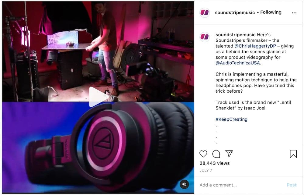 Soundstripe Instagram Engagement