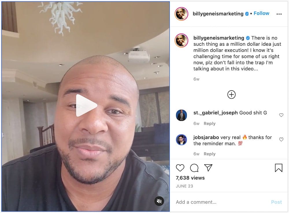Bill Gene Instagram Engagement