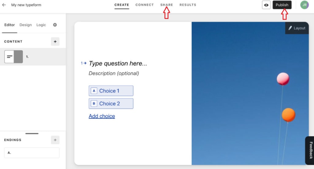 Typeform file upload form guide