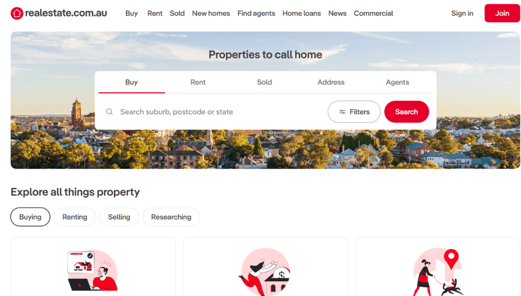 Successful real estate website Successful real estate website