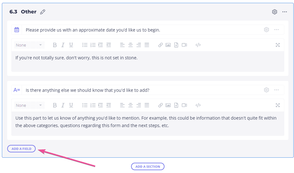 Content Snare questionnaire